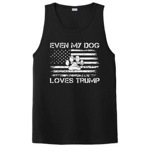 Even My Dog Loves Trump Usa Flag Election Trump Support PosiCharge Competitor Tank