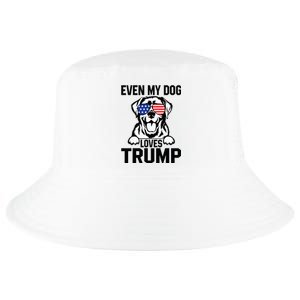 Even My Dog Loves Trump Labrador Dog Sunglasses Usa Flag Cool Comfort Performance Bucket Hat