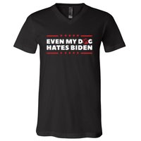 Even My Dog Hates Biden V-Neck T-Shirt