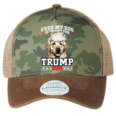 Even My Dog Is Voting For Trump 2024 Legacy Tie Dye Trucker Hat