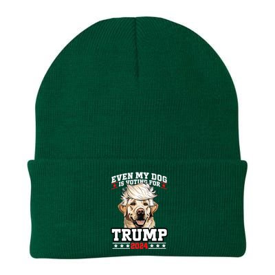 Even My Dog Is Voting For Trump 2024 Knit Cap Winter Beanie