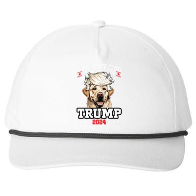 Even My Dog Is Voting For Trump 2024 Snapback Five-Panel Rope Hat