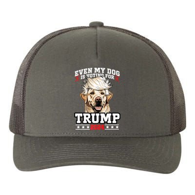 Even My Dog Is Voting For Trump 2024 Yupoong Adult 5-Panel Trucker Hat