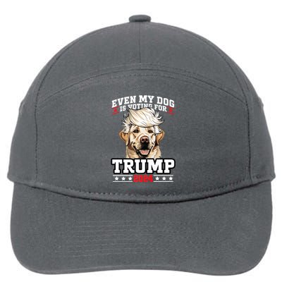 Even My Dog Is Voting For Trump 2024 7-Panel Snapback Hat