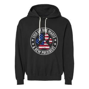 Even My Dog Wants A New President Dog Paw Garment-Dyed Fleece Hoodie