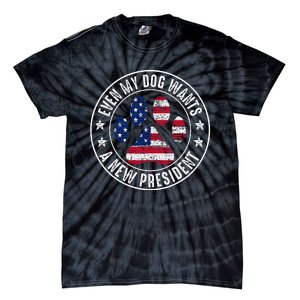 Even My Dog Wants A New President Dog Paw Tie-Dye T-Shirt