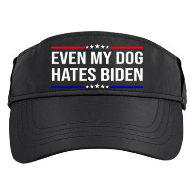 Even My Dog Hates Biden Funny Anti Biden FJB Adult Drive Performance Visor