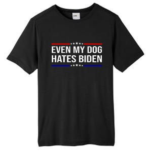 Even My Dog Hates Biden Funny Anti Biden FJB Tall Fusion ChromaSoft Performance T-Shirt