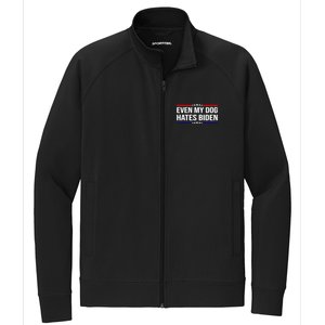 Even My Dog Hates Biden Funny Anti Biden FJB Stretch Full-Zip Cadet Jacket