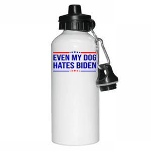 Even My Dog Hates Biden Funny Anti Biden FJB Aluminum Water Bottle 