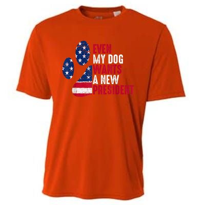 Even My Dog Wants A New President Dog Paw Cooling Performance Crew T-Shirt