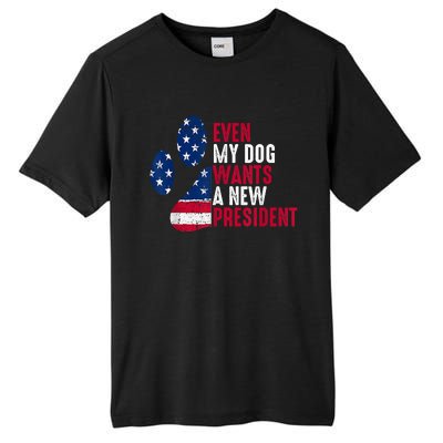 Even My Dog Wants A New President Dog Paw Tall Fusion ChromaSoft Performance T-Shirt