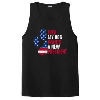 Even My Dog Wants A New President Dog Paw PosiCharge Competitor Tank