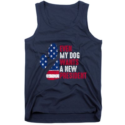 Even My Dog Wants A New President Dog Paw Tank Top