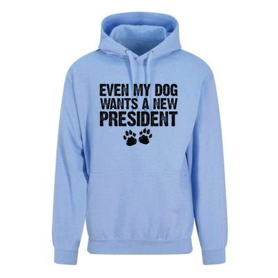 Even My Dog Wants A New President Funny Dog Paw Gift Unisex Surf Hoodie