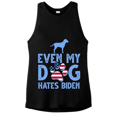 Even My Dog Hates Biden Ladies PosiCharge Tri-Blend Wicking Tank