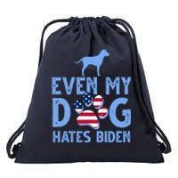 Even My Dog Hates Biden Drawstring Bag