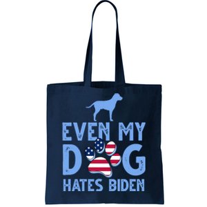 Even My Dog Hates Biden Tote Bag