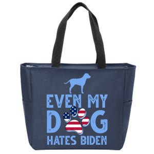 Even My Dog Hates Biden Zip Tote Bag