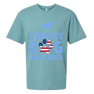 Even My Dog Hates Biden Sueded Cloud Jersey T-Shirt