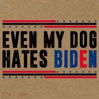 Even My Dog Hates Biden Funny Cotton Canvas Backpack