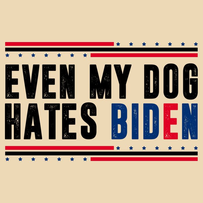 Even My Dog Hates Biden Funny Zip Tote Bag