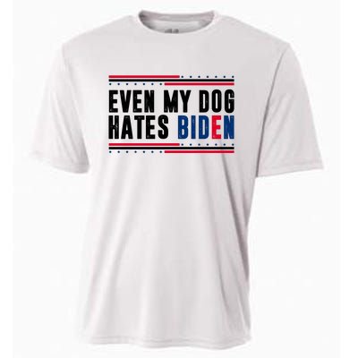 Even My Dog Hates Biden Funny Cooling Performance Crew T-Shirt