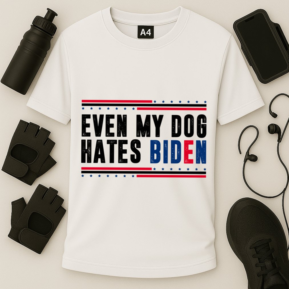 Even My Dog Hates Biden Funny Cooling Performance Crew T-Shirt