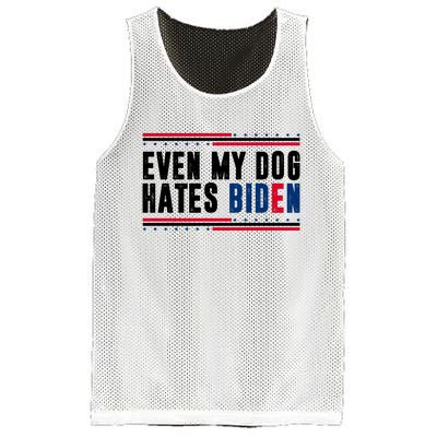 Even My Dog Hates Biden Funny Mesh Reversible Basketball Jersey Tank