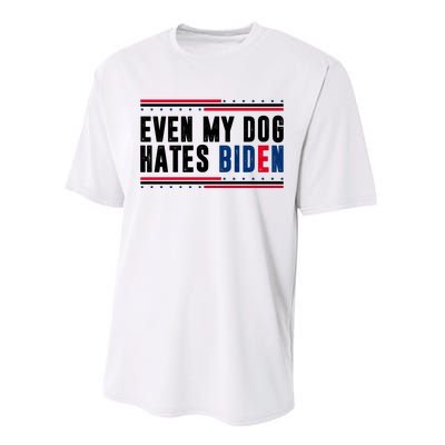 Even My Dog Hates Biden Funny Performance Sprint T-Shirt