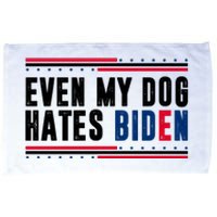 Even My Dog Hates Biden Funny Microfiber Hand Towel