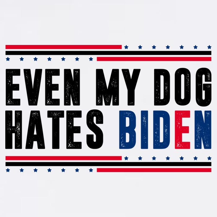 Even My Dog Hates Biden Funny Cropped Pullover Crew