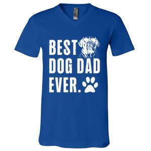 English Mastiff Daddy Dad Best Dog Dad Ever Gift V-Neck T-Shirt