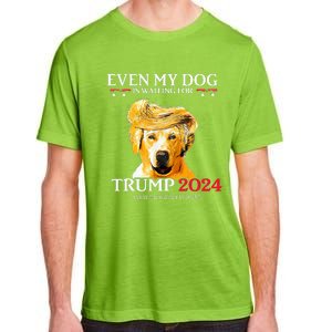 Even My Dog Is Waiting For Trump 2024  Adult ChromaSoft Performance T-Shirt