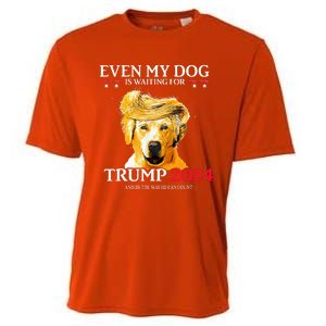 Even My Dog Is Waiting For Trump 2024  Cooling Performance Crew T-Shirt