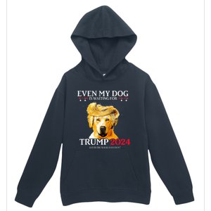 Even My Dog Is Waiting For Trump 2024  Urban Pullover Hoodie