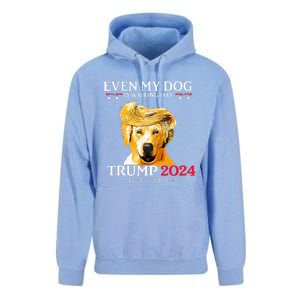 Even My Dog Is Waiting For Trump 2024  Unisex Surf Hoodie