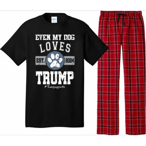 Even My Dog Loves Trump 2024 Election Trump Supporter Vote Gift Pajama Set