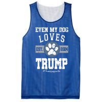 Even My Dog Loves Trump 2024 Election Trump Supporter Vote Gift Mesh Reversible Basketball Jersey Tank