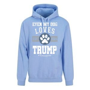 Even My Dog Loves Trump 2024 Election Trump Supporter Vote Gift Unisex Surf Hoodie