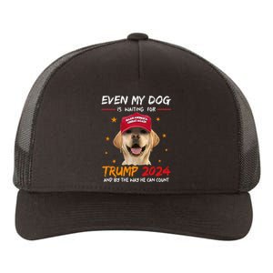 Even My Dog Is Waiting For Trump 2024 Yupoong Adult 5-Panel Trucker Hat