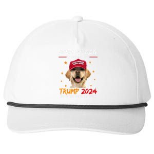 Even My Dog Is Waiting For Trump 2024 Snapback Five-Panel Rope Hat