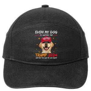 Even My Dog Is Waiting For Trump 2024 7-Panel Snapback Hat