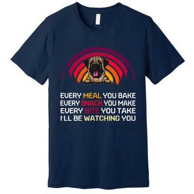 English Mastiff Dog Ill Be Watching You Lover Fathers Day Premium T-Shirt