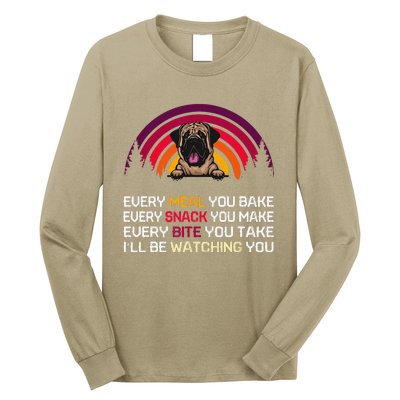 English Mastiff Dog Ill Be Watching You Lover Fathers Day Long Sleeve Shirt