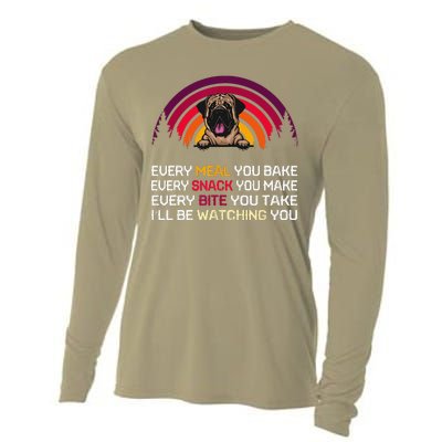 English Mastiff Dog Ill Be Watching You Lover Fathers Day Cooling Performance Long Sleeve Crew