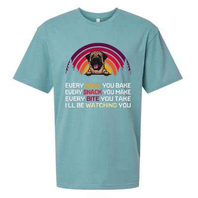 English Mastiff Dog Ill Be Watching You Lover Fathers Day Sueded Cloud Jersey T-Shirt