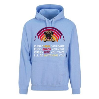 English Mastiff Dog Ill Be Watching You Lover Fathers Day Unisex Surf Hoodie