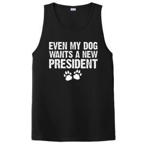 Even My Dog Want A New President Funny Dog Paw PosiCharge Competitor Tank