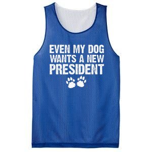 Even My Dog Want A New President Funny Dog Paw Mesh Reversible Basketball Jersey Tank